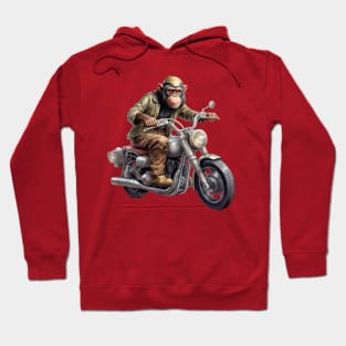 Monkey Biker Retro Motorcycle Hoodie